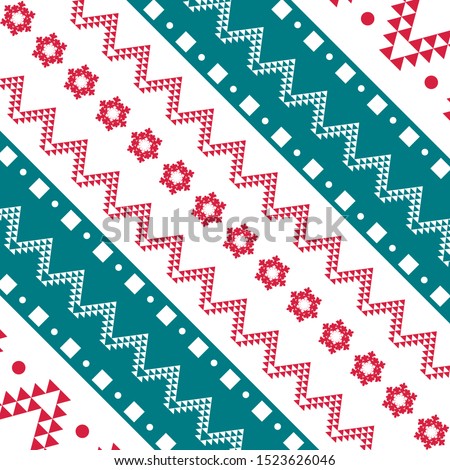 Vector pattern. Christmas and New Year design. Scandinavian style