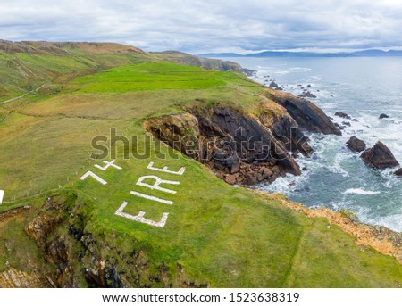 Aerial view of the Wild Atlantic Coastline by Maghery, Dungloe - County Donegal - Ireland.