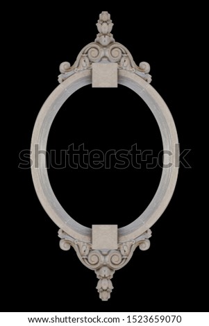 Gypsum frame for pictures and mirrors
