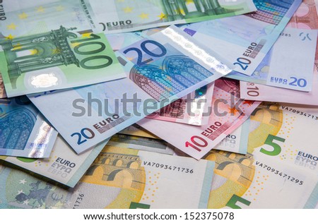 euro banknotes, the background