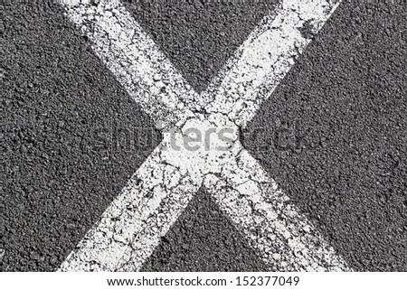 Lines on the asphalt, detail of a signaling lines on asphalt, information and transportation