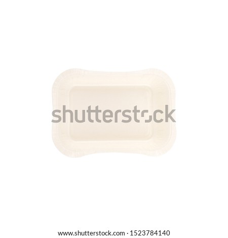 
Styrofoam food tray for packaging and trade isolated on perfect white background, stock photography
