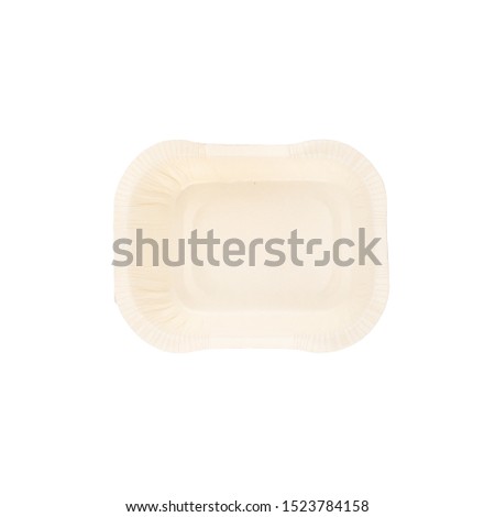 
Styrofoam food tray for packaging and trade isolated on perfect white background, stock photography