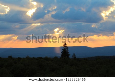 Beautiful sunset on top of Mt. Davis in Beautiful Pennsylvania. 
