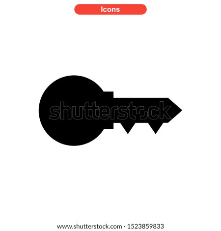 key icon isolated sign symbol vector illustration - high quality black style vector icons
