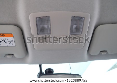 Light on ceiling in the car