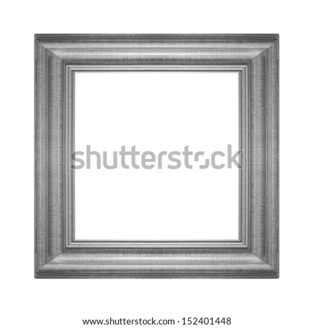 Gray vintage frame isolated on white background