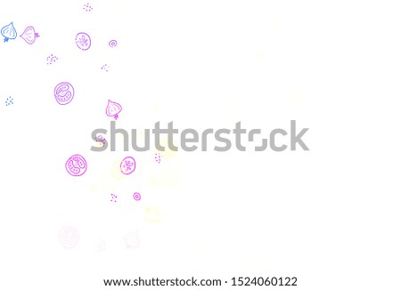 Light Multicolor vector background with cuisine gourmet. Abstract background with colorful Fast Food illustrations. Pattern for ad, booklets, leaflets of restaurants.