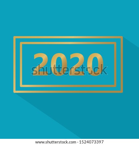 golden 2020 year concept- vector illustration