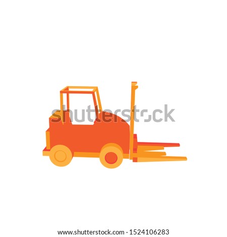 coloring illustration of the forklift