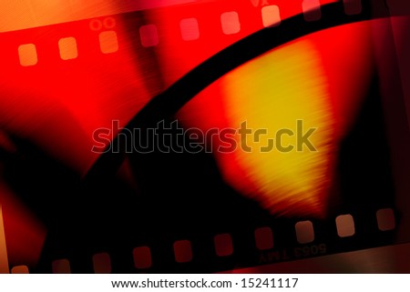 Fire background with film strip