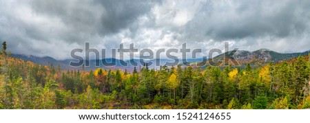 White Mountains, New Hampshire during autumn leaves.