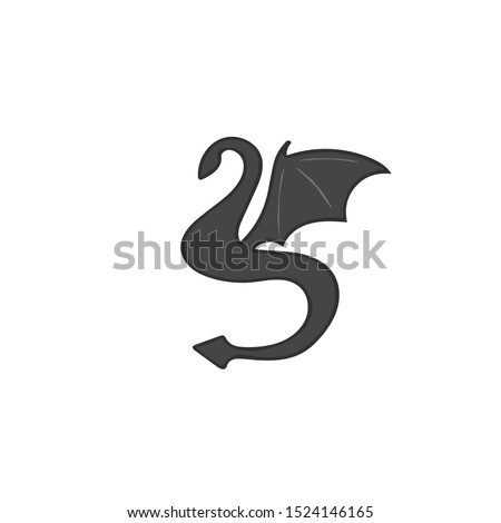 Dragon Tatoo in black ink