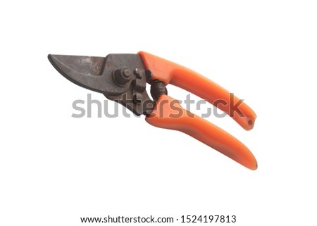 Pruning shears isolated on white background