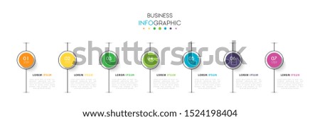 Business infographic. Timeline visualization infographic with steps, options, or number. Vector