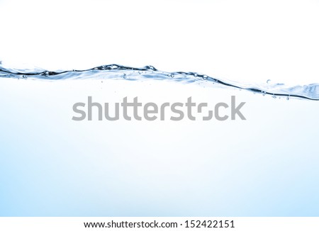 closeup of water waves isolated on white Royalty-Free Stock Photo #152422151