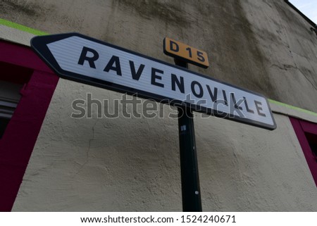 street sign in north france