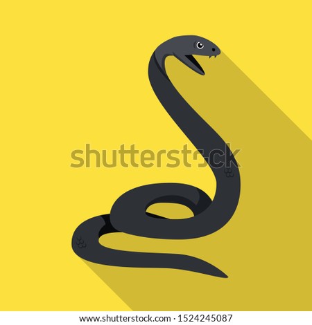 Vector illustration of serpent and python logo. Graphic of serpent and crawling vector icon for stock.