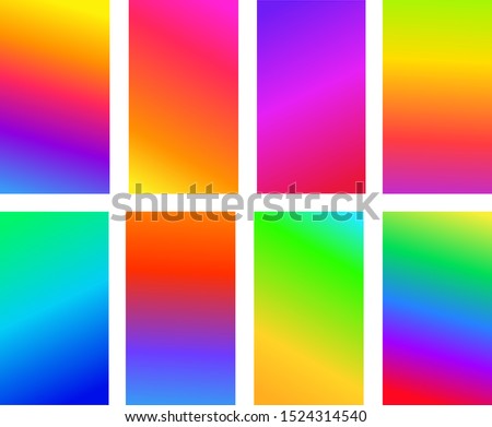 Set of abstract gradient colored background. Soft mixing colors. Vector illustration. Isolated on white background. Royalty-Free Stock Photo #1524314540