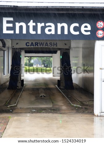 Entrance to a car wash
