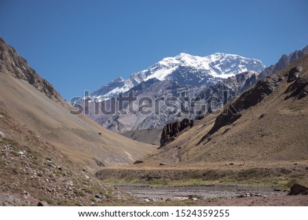 The National Park Aconcagua in Proveince of Mendoza Argentina