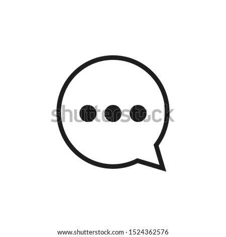 Speech bubble icon isolated on white background. Vector illustration. Eps 10.