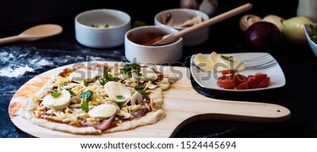 making homemade Italian style pizza