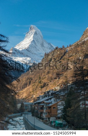Zermatt Valley and Matterhorn, Zermatt, Switzerland