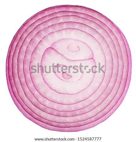 red onion isolated on white background, clipping path, full depth of field Royalty-Free Stock Photo #1524587777