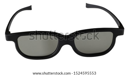 Passive polarizing 3D Glasses for 3D TV isolated on a white background.
