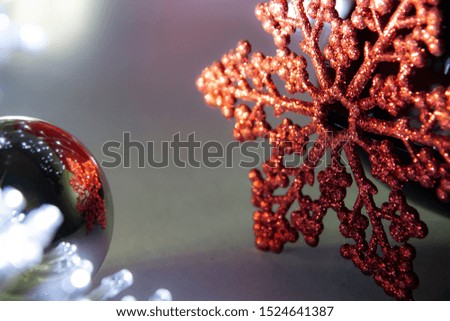 Christmas ball composition. New year, winter concept. Color of the year 2020. Abstract background holiday.