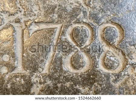 The year 1788 carved in stone – a detail of an inscription produced that year