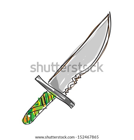 Camping Knife on white background