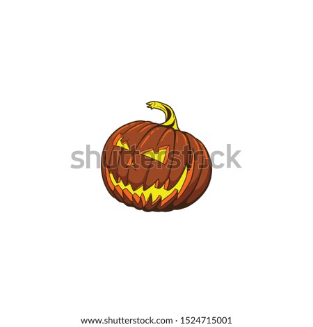 Pumpkin icon,halloween vector on a white background
