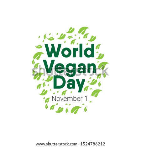 Happy World vegan day design template.