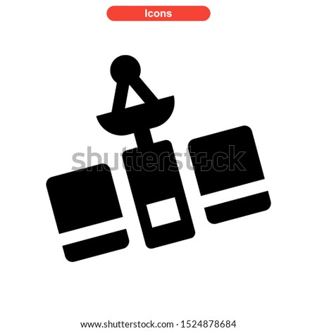 satellite icon isolated sign symbol vector illustration - high quality black style vector icons
