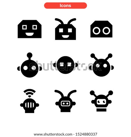 robot icon isolated sign symbol vector illustration - Collection of high quality black style vector icons
