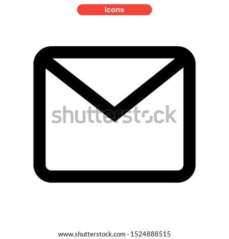 email message icon isolated sign symbol vector illustration - high quality black style vector icons
