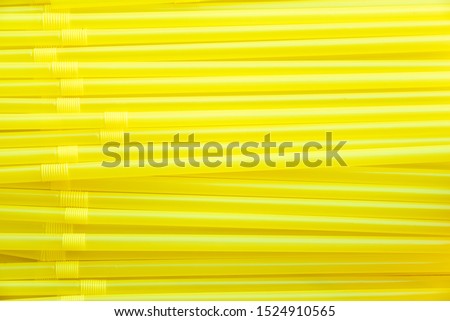 Straws plastic background yellow screen many group plastic