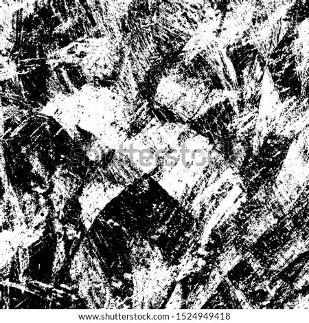 Grunge background black and white. Texture of scratches, chips, cracks, dirt. Abstract monochrome surface. Dirty worn-out surface