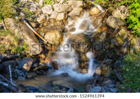 A small waterfall at North Cascades National Park, Washington