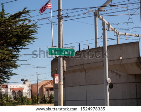 San Jose street sign in urban area in a traffic intersection