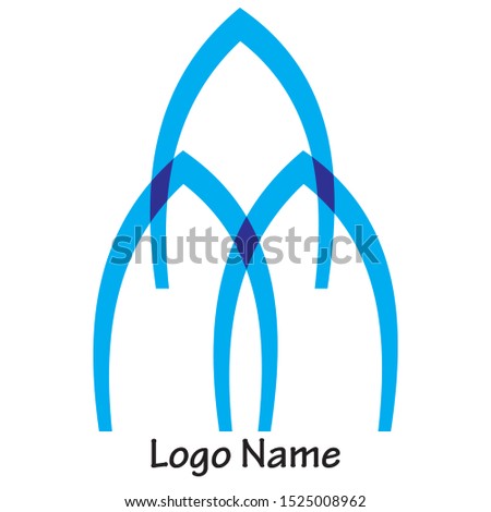 
minimalist rocket logo vector design