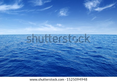  Sea water surface on sky