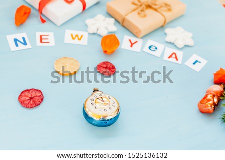 Christmas new year happy winter holiday gifts postcard