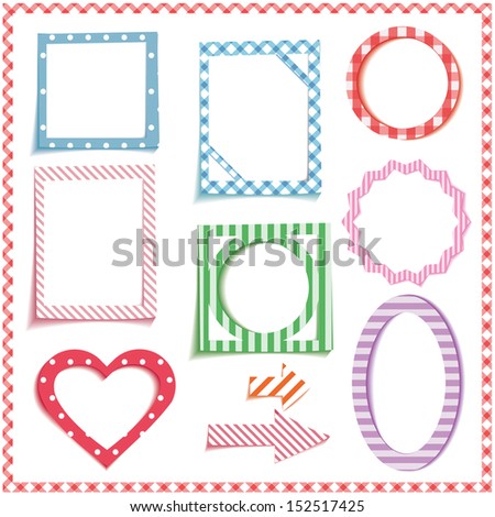 Colorful frames and a set of seamless patterns.(All patterns that you see on the frames are saved as a seamless patterns in Swatches).