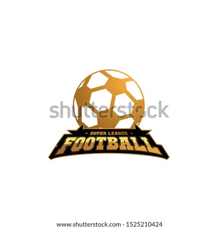 Football or soccer logo icon for team or club trainning and competition