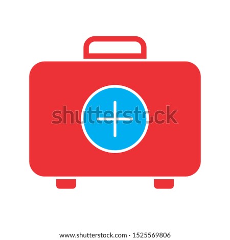 Medical bag icon isolated on abstract background
