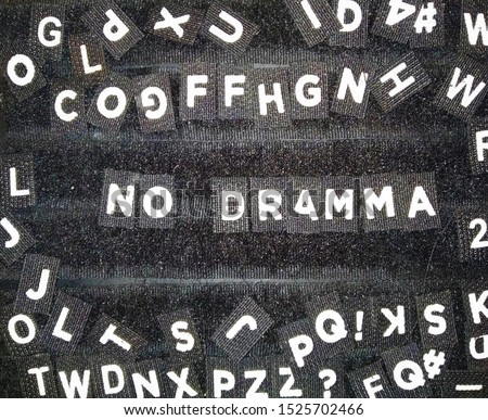no drama alphabet letters texture