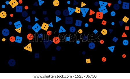 Festive Background with Colorful buttons. Trendy Pattern for Postcard, Print, Banner or Poster. Vector
